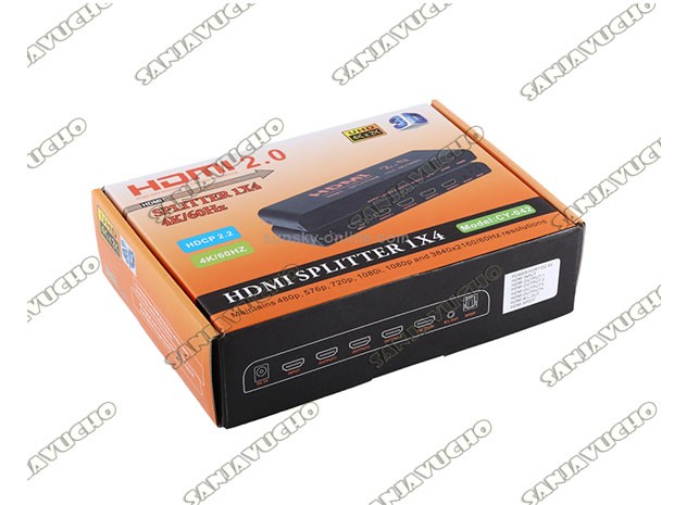 <* HDMI SPLITTER 2.0 1 x 4 4K/60Hz SM-F7847